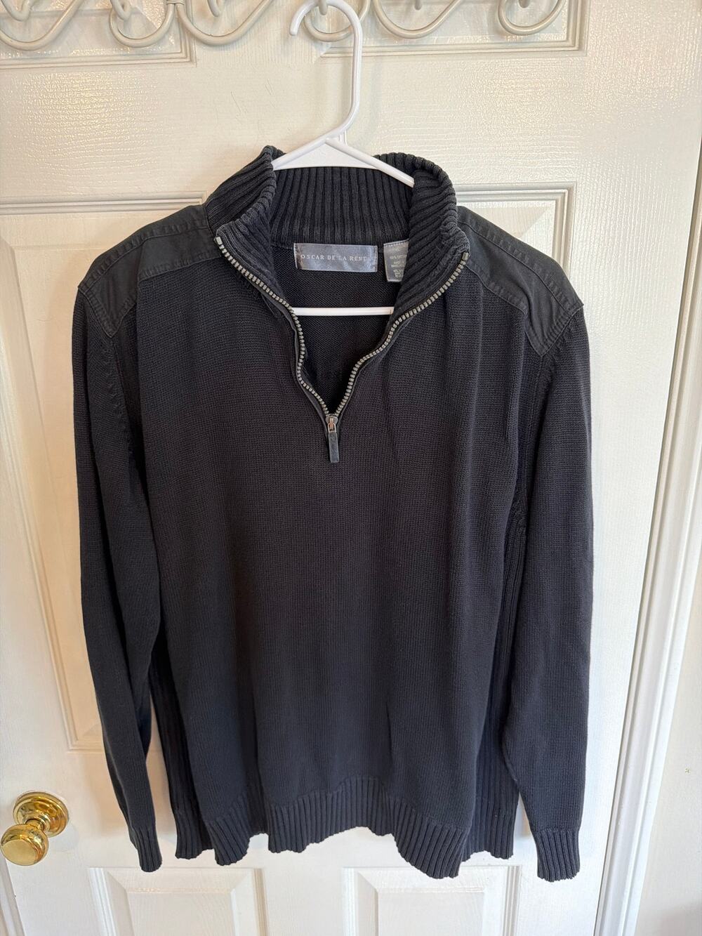 Oscar De La Renta Vintage Half Zip Mens Size XL
